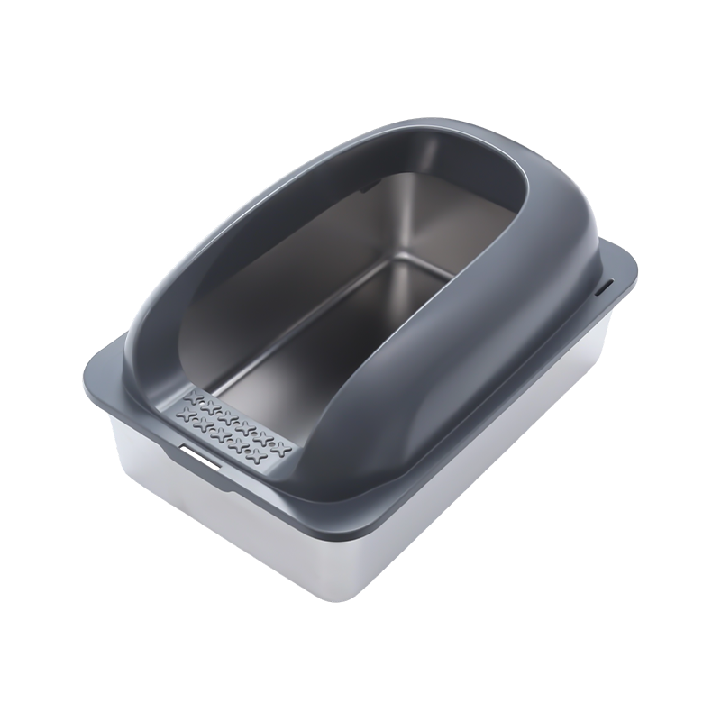 Halvsluten stor förtjockad kattsandlåda