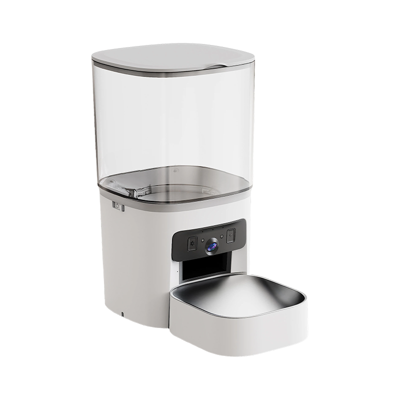 MAS-3007 Smart husdjursmatare med dubbla linser med 6L transparent behållare